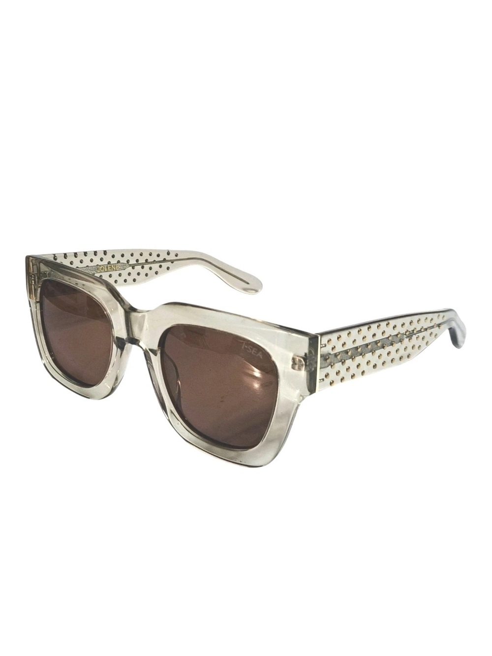 I-SEA Anthropologie Sunglasses Jolene Smoke Grey Brown New